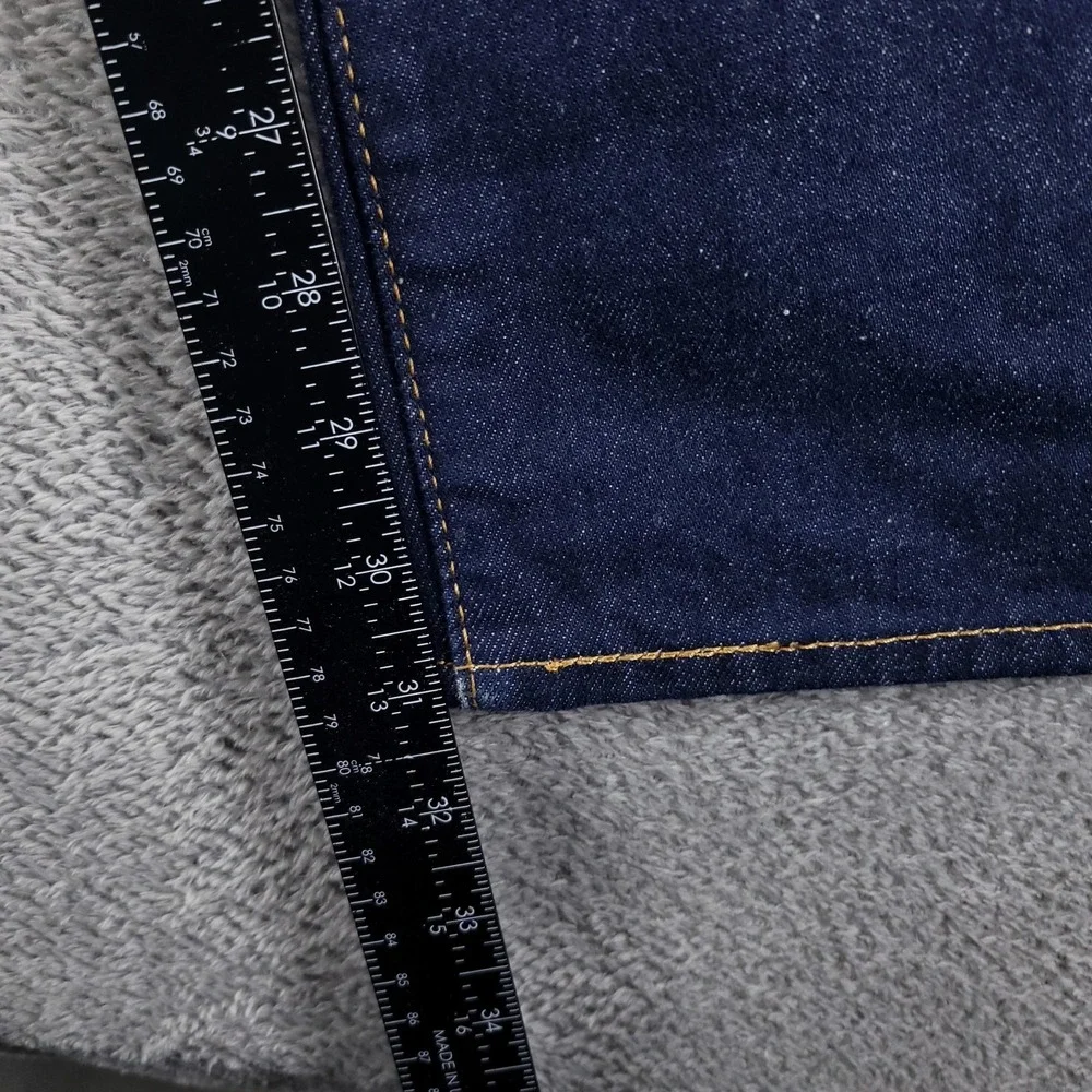 Levis 501 Jeans Mens 36x32 Blue Regular Straight Dark Wash Button Fly Stretch